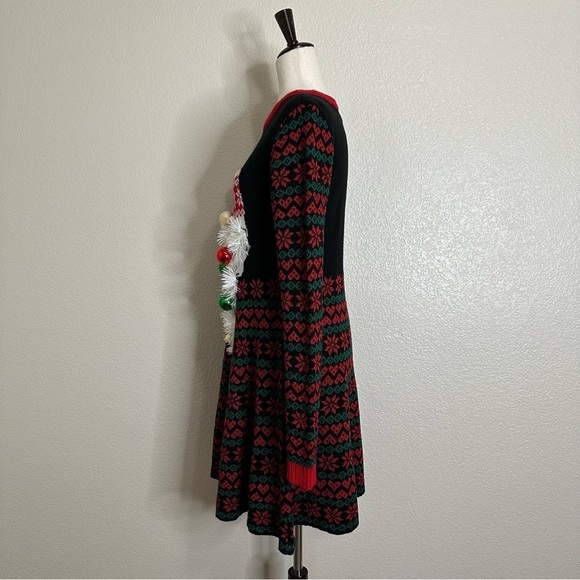 Born Famous Santa Crewneck Long Sleeves Sweater Dress, Sz Large - Picture 6 of 14